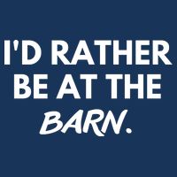 I'd Rather Be At The Barn Funny Horse Lover Infant Baby Jersey Bodysuit