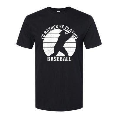 I'd Rather Be Playing Baseball Tee Baseball Player, Coach Softstyle® CVC T-Shirt