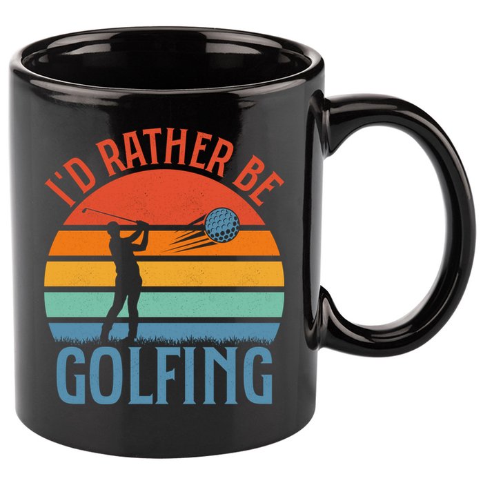 Id Rather Be Golfing Golf Par Tee Cute Gift 11oz C Handle Ceramic Mug