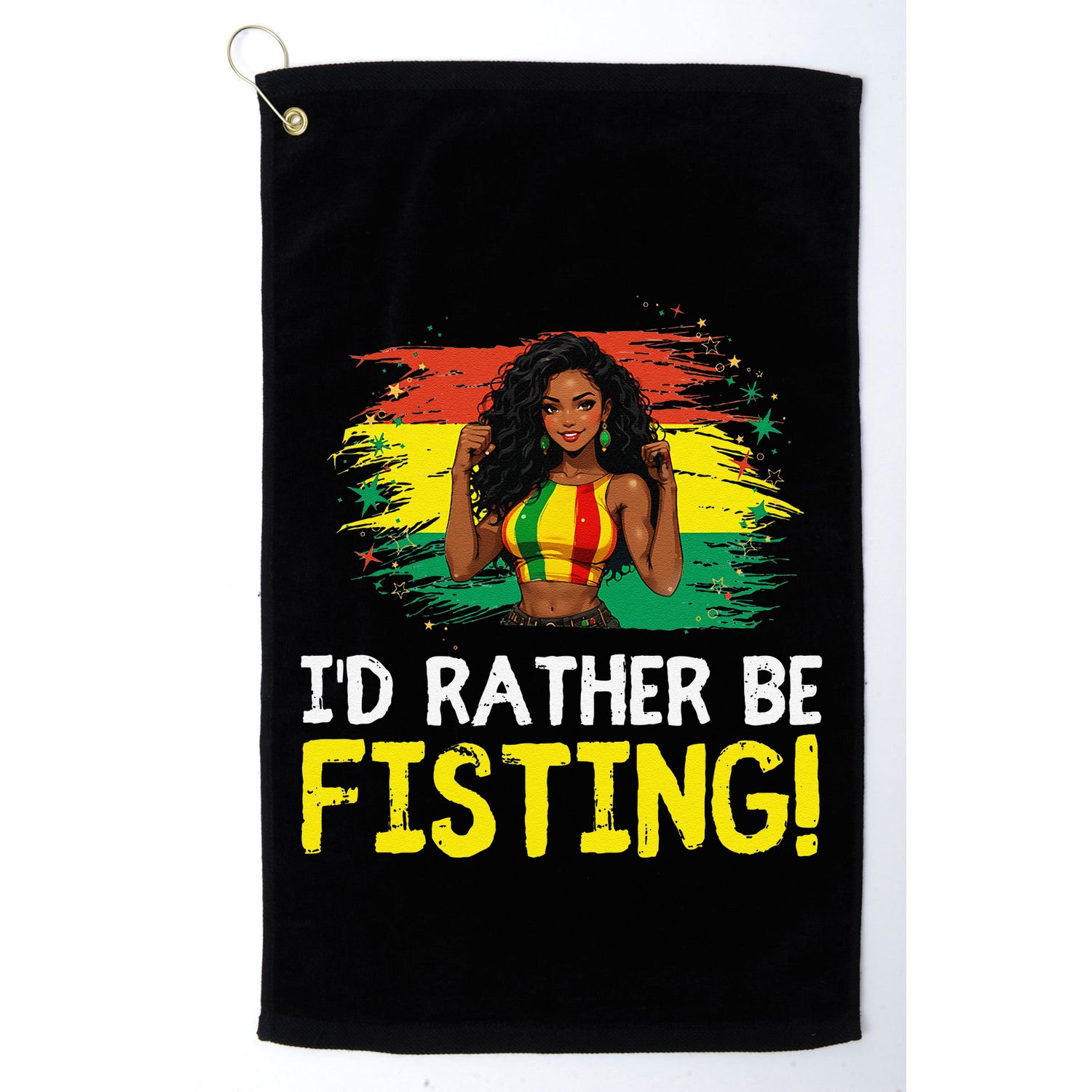ID Rather Be Fisting Hbcu Empowering Vintage .Png Golf Towel