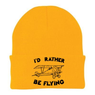 Id Rather By Flying Pilots Aviation Airplane Pilot Gift Knit Cap Winter Beanie