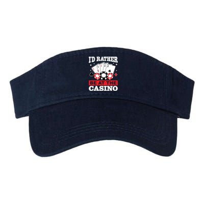 ID Rather Be At The Casino Valucap Bio-Washed Visor