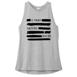 I Read Banned Books Banned Books Week Gift Librarian Teacher Ladies PosiCharge Tri-Blend Wicking Tank