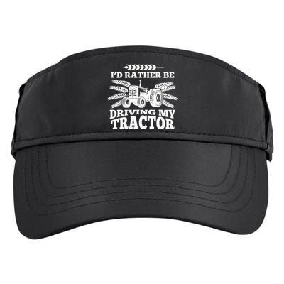 I'd Rather Be Driving My Tractor Farmer Funny Gift Adult Drive Performance Visor