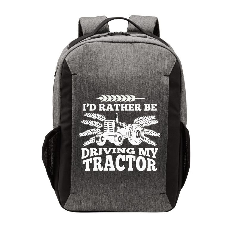 I'd Rather Be Driving My Tractor Farmer Funny Gift Vector Backpack