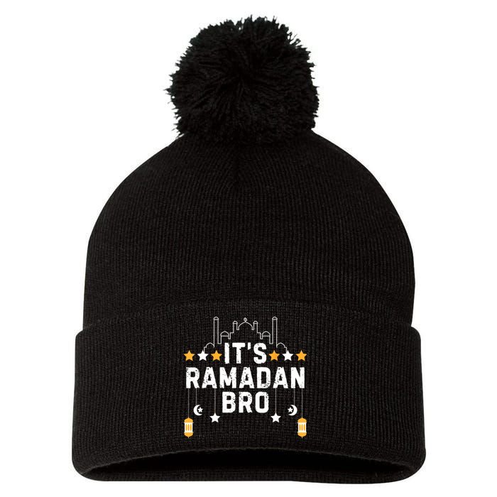 ItS Ramadan Bro Islamic Fasting Muslim Pom Pom 12in Knit Beanie