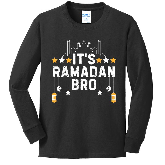 ItS Ramadan Bro Islamic Fasting Muslim Kids Long Sleeve Shirt