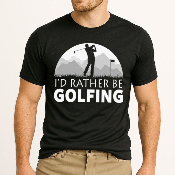 I'd Rather Be Golfing Funny Xmas Funny Golf Gift For Golfers Cooling Performance Crew T-Shirt