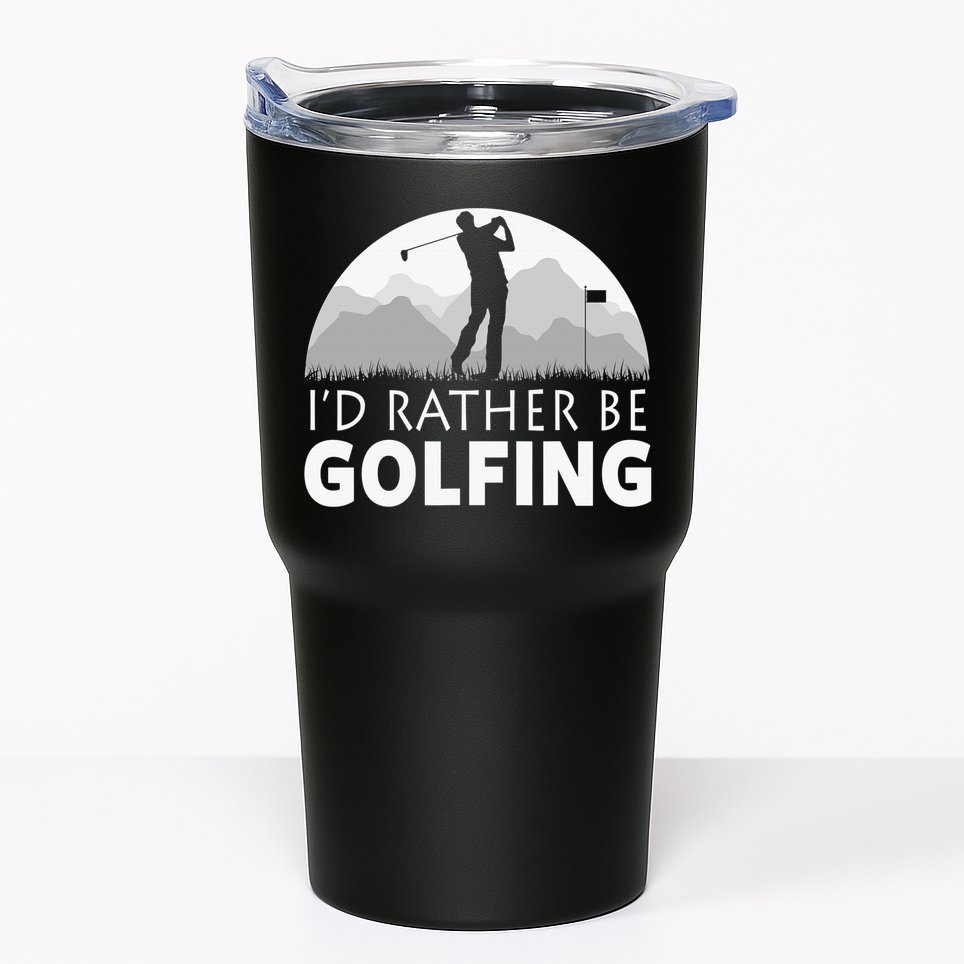 I'd Rather Be Golfing Funny Xmas Funny Golf Gift For Golfers Tumbler