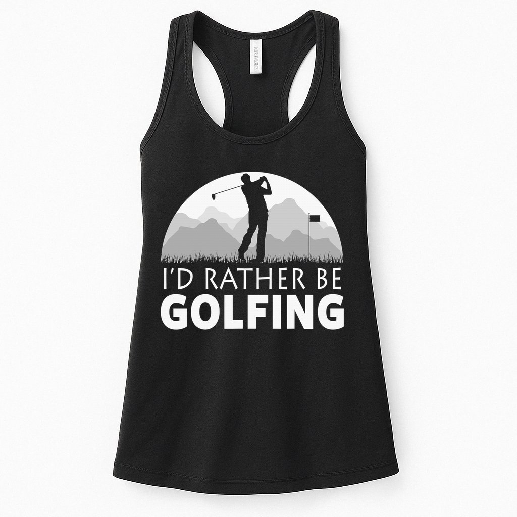 I'd Rather Be Golfing Funny Xmas Funny Golf Gift For Golfers Womens Tank Top