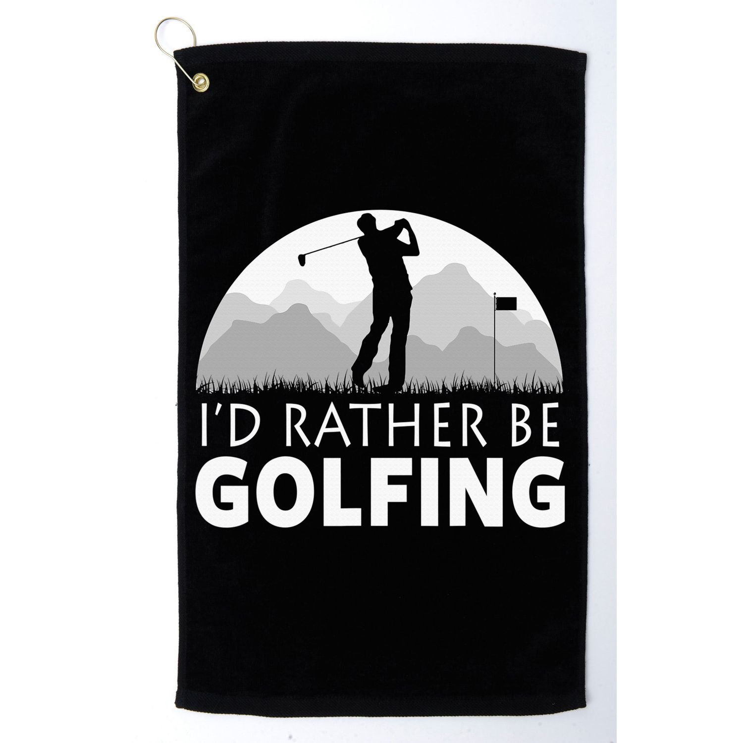 I'd Rather Be Golfing Funny Xmas Funny Golf Gift For Golfers Golf Towel