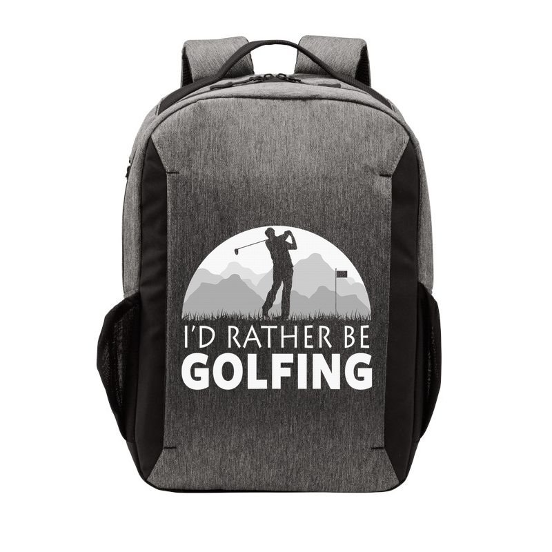 I'd Rather Be Golfing Funny Xmas Funny Golf Gift For Golfers Vector Backpack