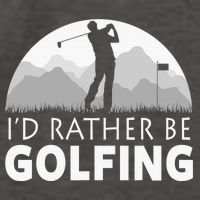 I'd Rather Be Golfing Funny Xmas Funny Golf Gift For Golfers Vector Backpack