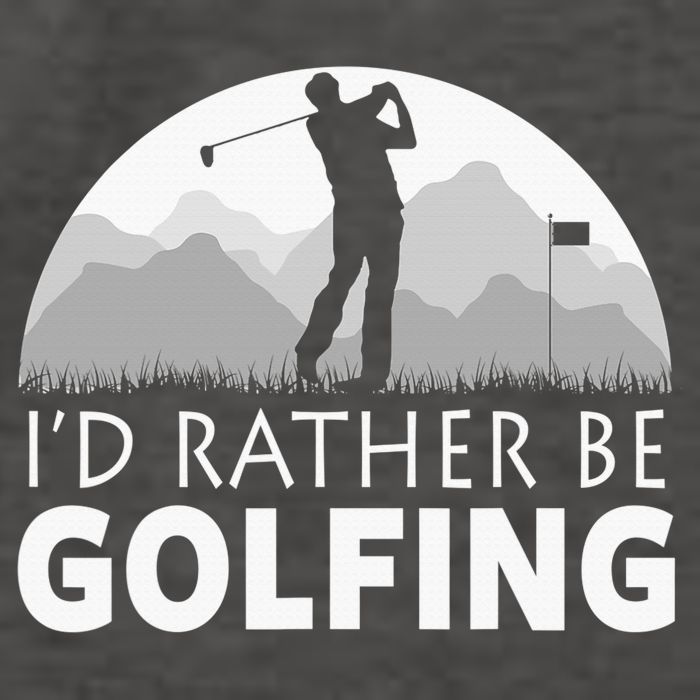 I'd Rather Be Golfing Funny Xmas Funny Golf Gift For Golfers Vector Backpack
