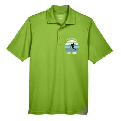 Id Rather Be Skiing Downhill Skiing Family Winter Vacation Gift Men's Origin Performance Pique Polo