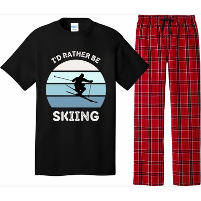 Id Rather Be Skiing Downhill Skiing Family Winter Vacation Gift Pajama Set