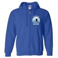 Id Rather Be Skiing Downhill Skiing Family Winter Vacation Gift Full Zip Hoodie