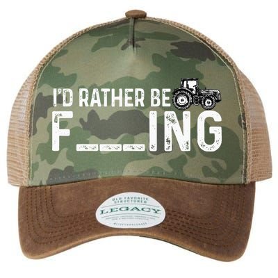 I'd Rather Be Farming Funny Farmer Joke Farmer Tractor Tee Legacy Tie Dye Trucker Hat