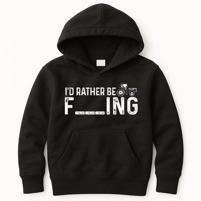 I'd Rather Be Farming Funny Farmer Joke Farmer Tractor Tee Kids Hoodie