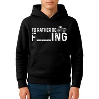 I'd Rather Be Farming Funny Farmer Joke Farmer Tractor Tee Kids Hoodie
