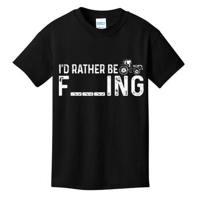 I'd Rather Be Farming Funny Farmer Joke Farmer Tractor Tee Kids T-Shirt