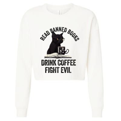 I Read Banned Books Lover Bookworm Love Banned Books Cropped Pullover Crew