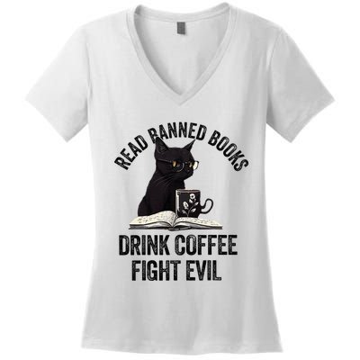 I Read Banned Books Lover Bookworm Love Banned Books Women's V-Neck T-Shirt