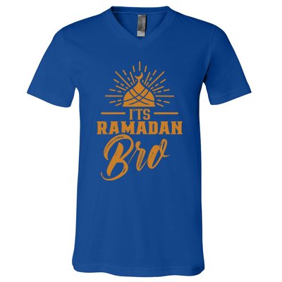 Its Ramadan Bro Mubarak Eid Muslim Kareem Funny Gift V-Neck T-Shirt