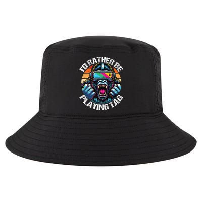 ID Rather Be Playing Tag Gorilla Monke Tag Gorilla Vr Gamer Cool Comfort Performance Bucket Hat