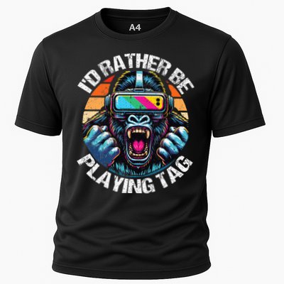 ID Rather Be Playing Tag Gorilla Monke Tag Gorilla Vr Gamer Performance Shirt