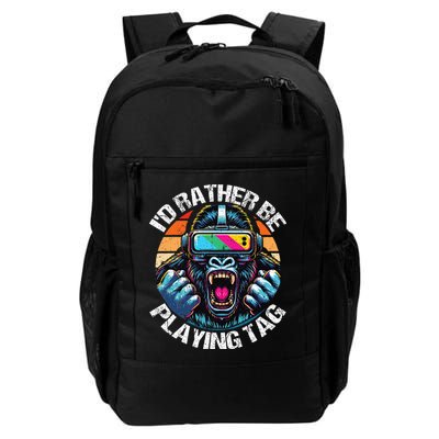 ID Rather Be Playing Tag Gorilla Monke Tag Gorilla Vr Gamer Backpack