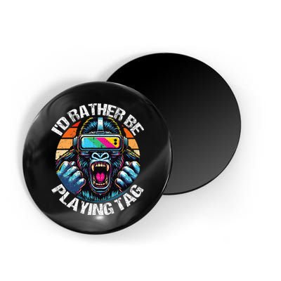 ID Rather Be Playing Tag Gorilla Monke Tag Gorilla Vr Gamer Magnet