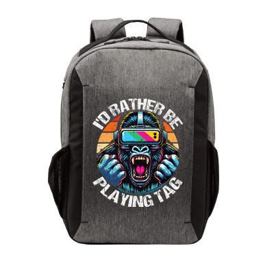 ID Rather Be Playing Tag Gorilla Monke Tag Gorilla Vr Gamer Vector Backpack