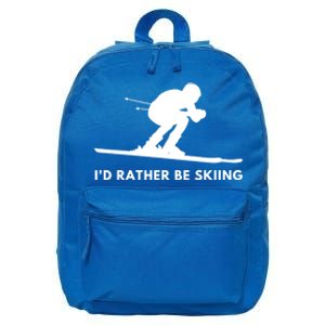 Id Rather Be Skiing Funny Quote For Skiers Ski Lover Gift 16 in Basic Backpack