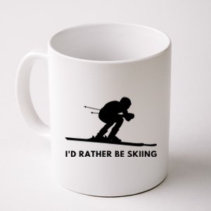 Id Rather Be Skiing Funny Quote For Skiers Ski Lover Gift Coffee Mug