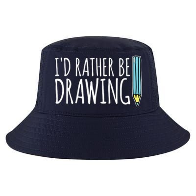 I'd Rather Be Drawing Artist Art Teacher Sketching Pencil Cool Comfort Performance Bucket Hat