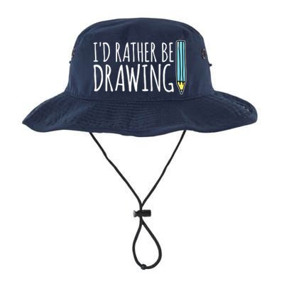 I'd Rather Be Drawing Artist Art Teacher Sketching Pencil Legacy Cool Fit Booney Bucket Hat