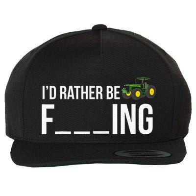 I'd Rather Be Farming Funny Farmer Gift Wool Snapback Cap