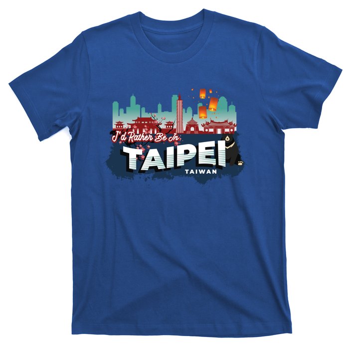 Id Rather Be In Taipei Taiwan Vintage Souvenir Gift T-Shirt