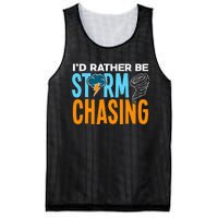 ID Rather Be Storm Chasing Chaser Tornado Hunter Gift Mesh Reversible Basketball Jersey Tank