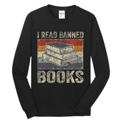 I Read Banned Books Week Librarian Freedom Reader Nerd Tall Long Sleeve T-Shirt