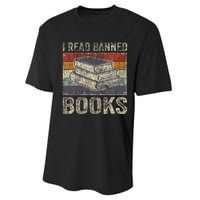 I Read Banned Books Week Librarian Freedom Reader Nerd Performance Sprint T-Shirt