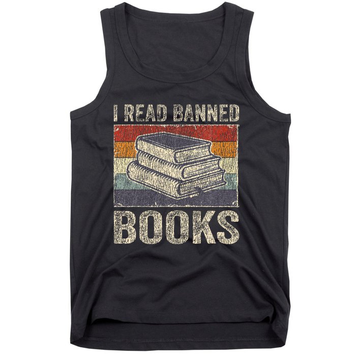 I Read Banned Books Week Librarian Freedom Reader Nerd Tank Top