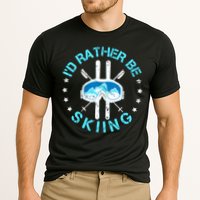 Id Rather Be Skiing Funny Ski Skier Slopes Gift Cooling Performance Crew T-Shirt