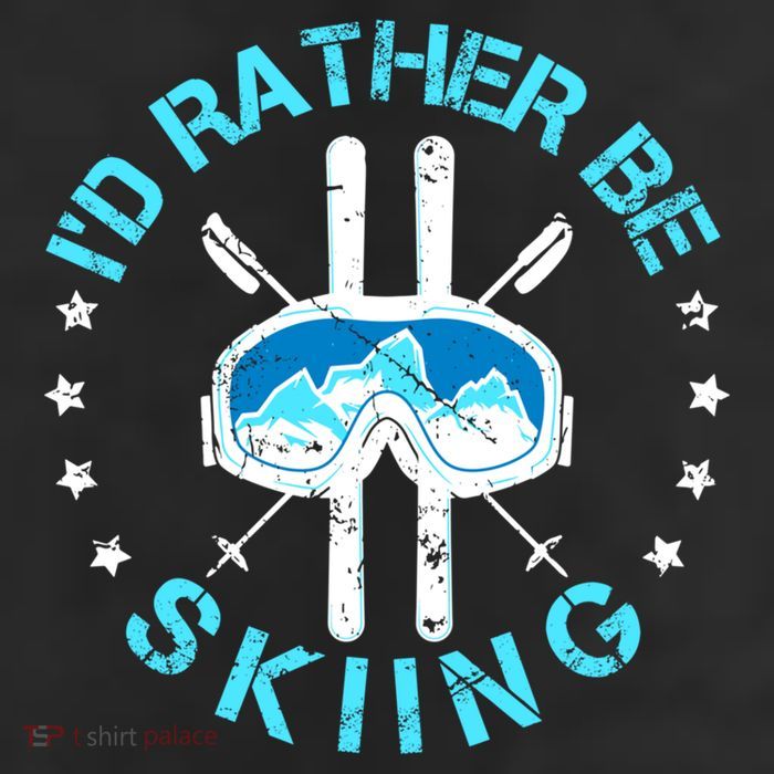 Id Rather Be Skiing Funny Ski Skier Slopes Gift 11oz C Handle Ceramic Mug