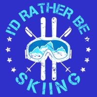 Id Rather Be Skiing Funny Ski Skier Slopes Gift Magnet