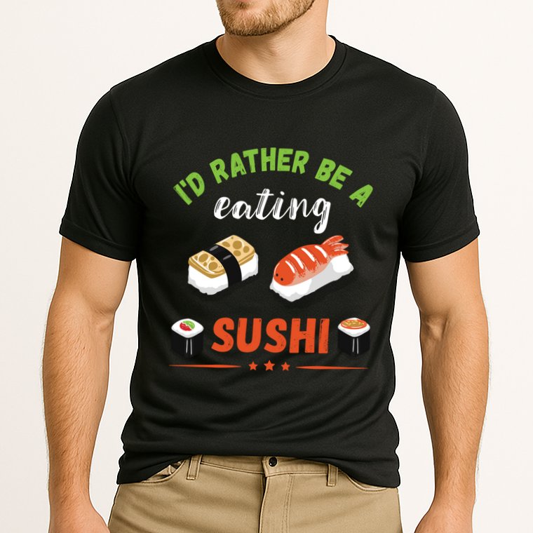 Id Rather Be Eating Japanese Foodie Asian Sushi Lover Gift Cooling Performance Crew T-Shirt