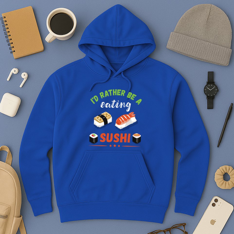 Id Rather Be Eating Japanese Foodie Asian Sushi Lover Gift Hoodie