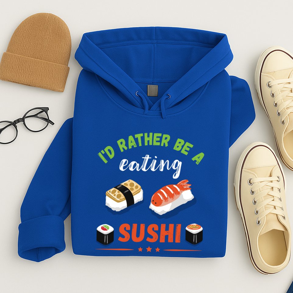Id Rather Be Eating Japanese Foodie Asian Sushi Lover Gift Hoodie