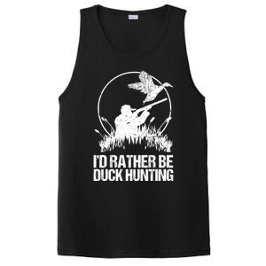 Id Rather Be Duck Hunting Funny Goose Hunter Gift PosiCharge Competitor Tank